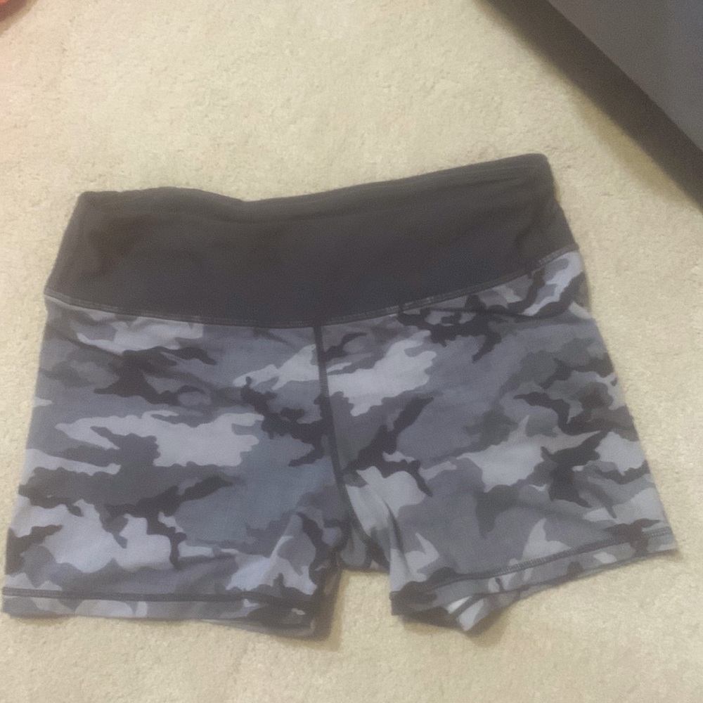 Black camo shorts